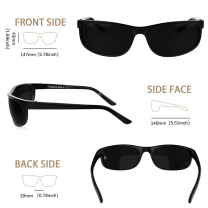 Z87 Oversized Safety Sunglasses Men Big Wide Heads TR90 Ultralight UV400 Sport Driving Fishing Z8807