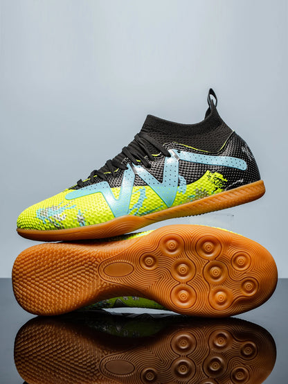 Scarpe da calcio da interno professionali da uomo con suola piatta; scarpe da allenamento resistenti e comode per adulti; scarpe da calcio antiscivolo per adolescenti