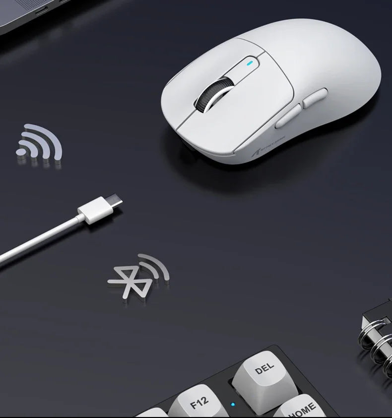 ATTACK SHARK X3 Ultra-Light Wireless Gaming Mouse, Tri-Mode Bluetooth & 2.4G, PAW3395 26000 DPI, 55g Rechargeable Gaming Mouse for PC, Mac, PS & Xbox