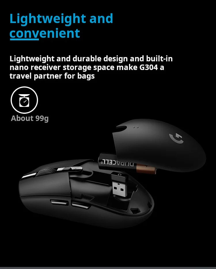 Logitech G304 Wireless Mouse LIGHTSPEED 12000 DPI Gaming Mouse 6-Button