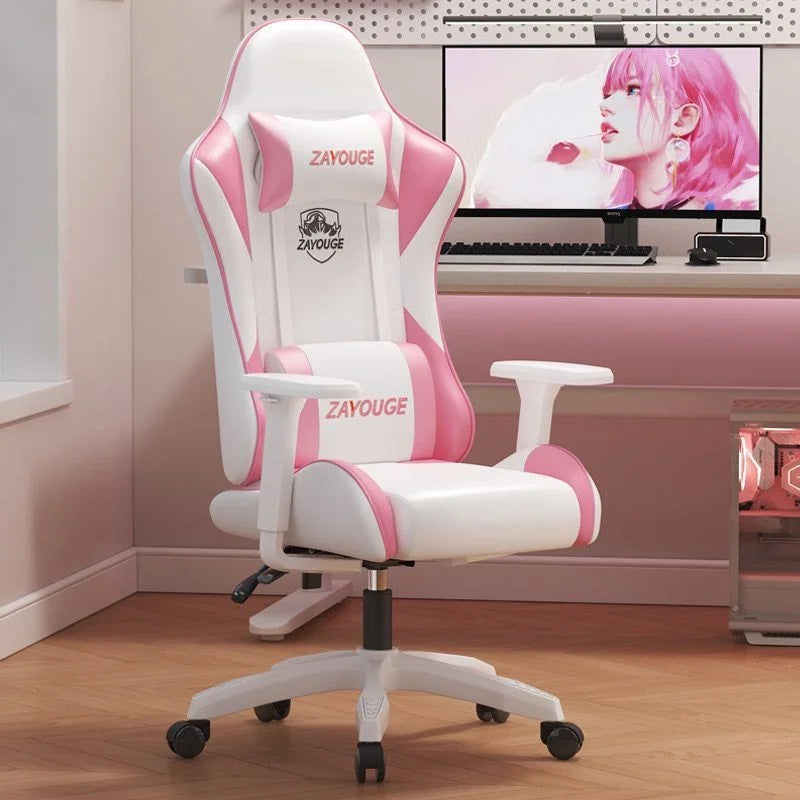 AOLIVIYA Gaming Reclining Chair Ergonomic Office Chair with Footrest, Adjustable Swivel Computer Chair, Racing Style E-Sports Gaming Seat