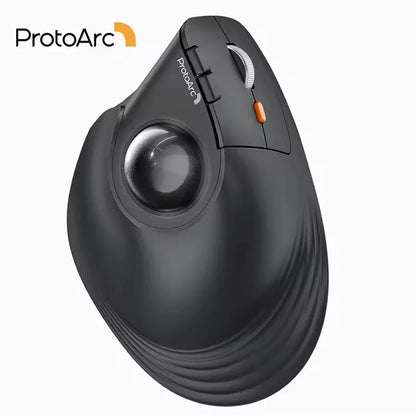 ProtoArc EM05NL Ασύρματο ποντίκι trackball επαναφορτιζόμενο Bluetooth, εργονομικό κάθετο ποντίκι rollerball για υπολογιστή, iPad, Mac, Windows