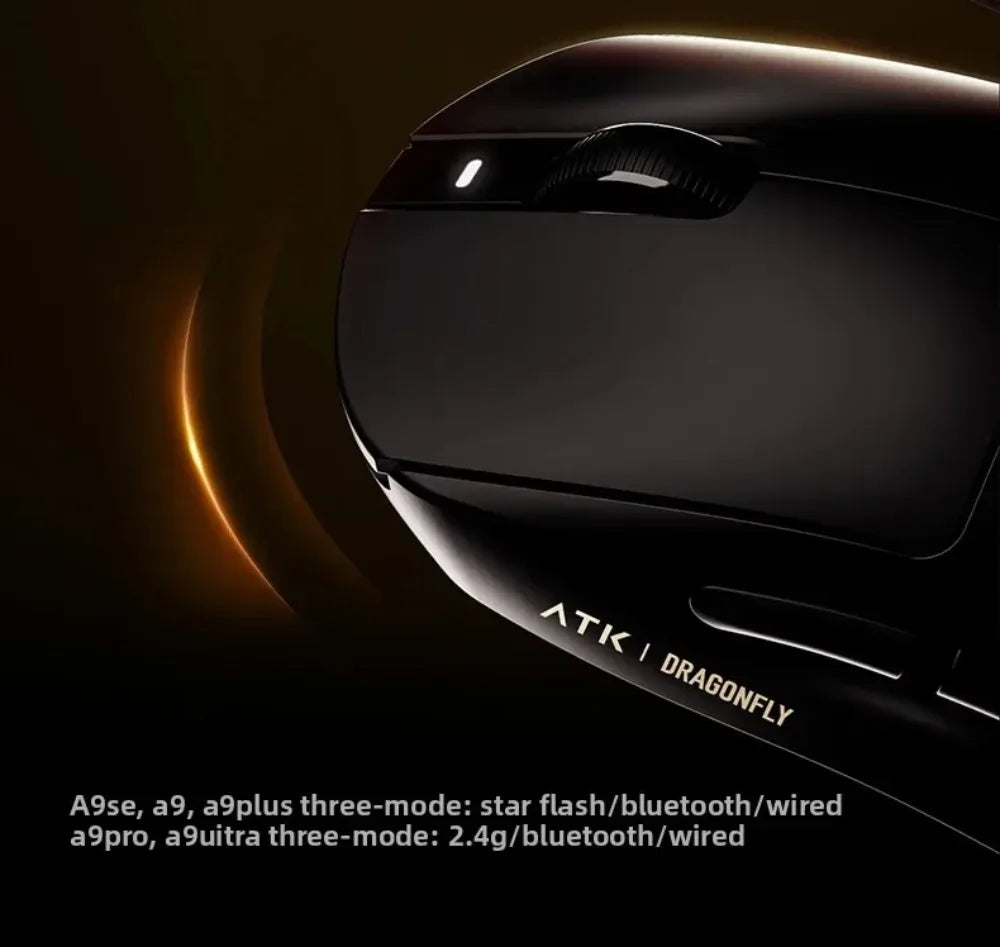 ATK Dragonfly A9 Wireless Gaming Mouse, PAW3950 Sensor, Tri-Mode Bluetooth Mouse, 30,000 DPI, 8KHz Polling Rate, Lightweight Ergonomic Esports Mouse