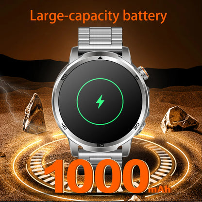 2026 New Military Outdoor Smart Watch 1.85‘’ AMOLED 1000mAh Large Battery 5ATM Waterproof Voice Call Sports Men Fitness Bracel