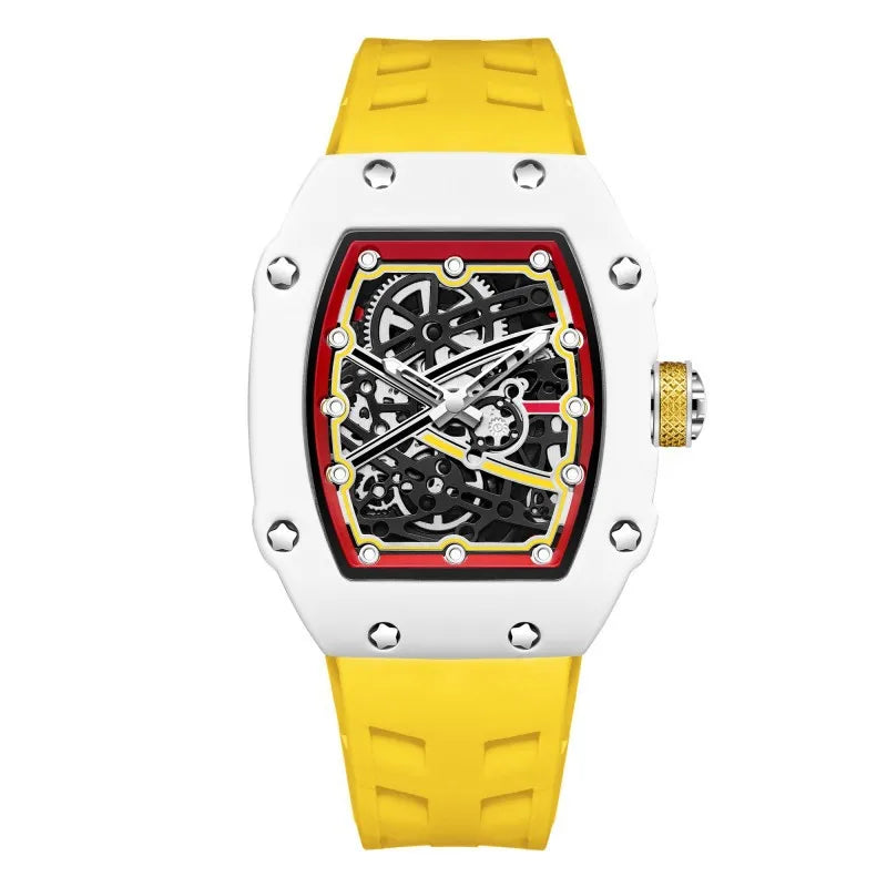 Tonneau Case Trendy Ultra-Thin Quartz Watch Men Creative Hollow Fashion Design Super Luminous Waterproof Personalize AAA Watch