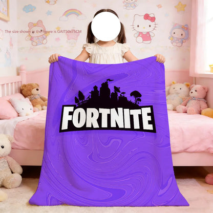 F-Fortnite deka s logotipom igre, mekana deka za piknik, krevet, kauč, dom i spavaću sobu, udobna, topla i komforna