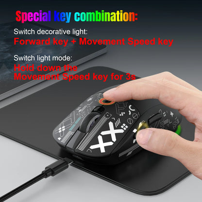 RGB Wireless Gaming Mouse with Charging Dock, 3-Mode Bluetooth & 2.4G Rechargeable Silent Gaming Mouse for PC, Laptop & Mac