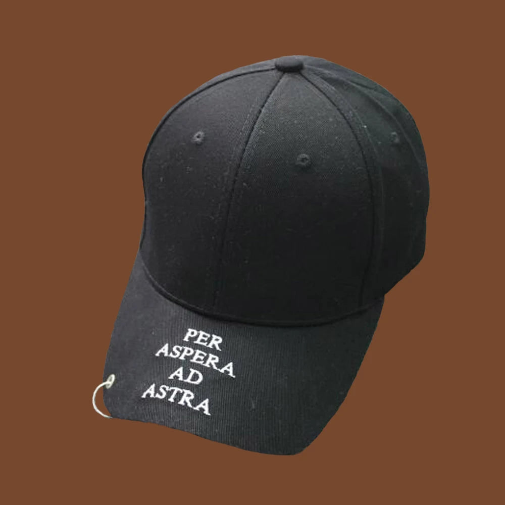 Casquette de baseball Snapback pour femmes et hommes, style hip-hop et K-pop, couleur unie avec anneau, pour les amateurs de sport, de danse et de voyage, casquette « Dad Hat », streetwear, ajustable