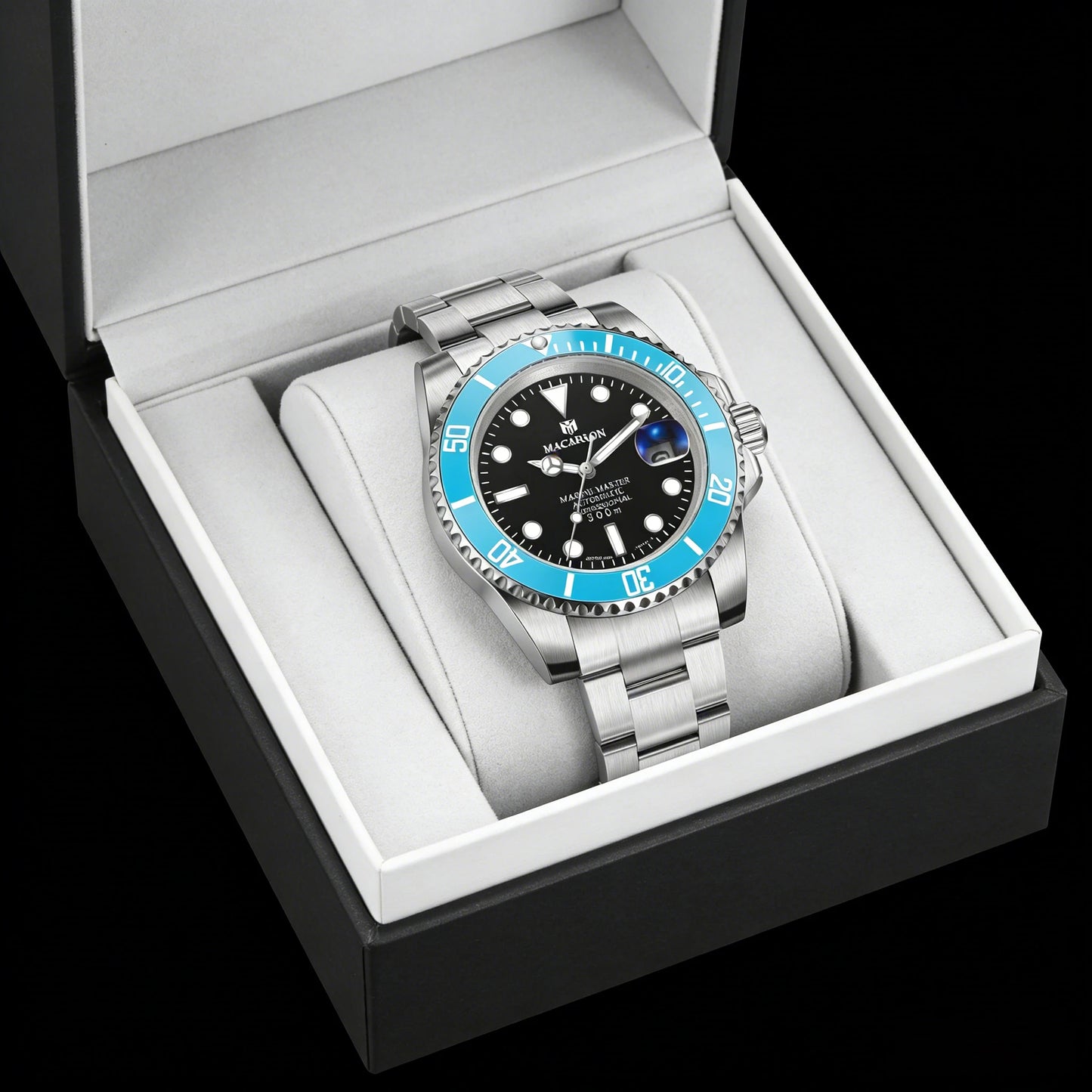 MACARLON Design New 41mm Mechanical Watch Men Sapphire Glass Luminous Stainless Steel Waterproof China NH35 Automatic Watch TOP