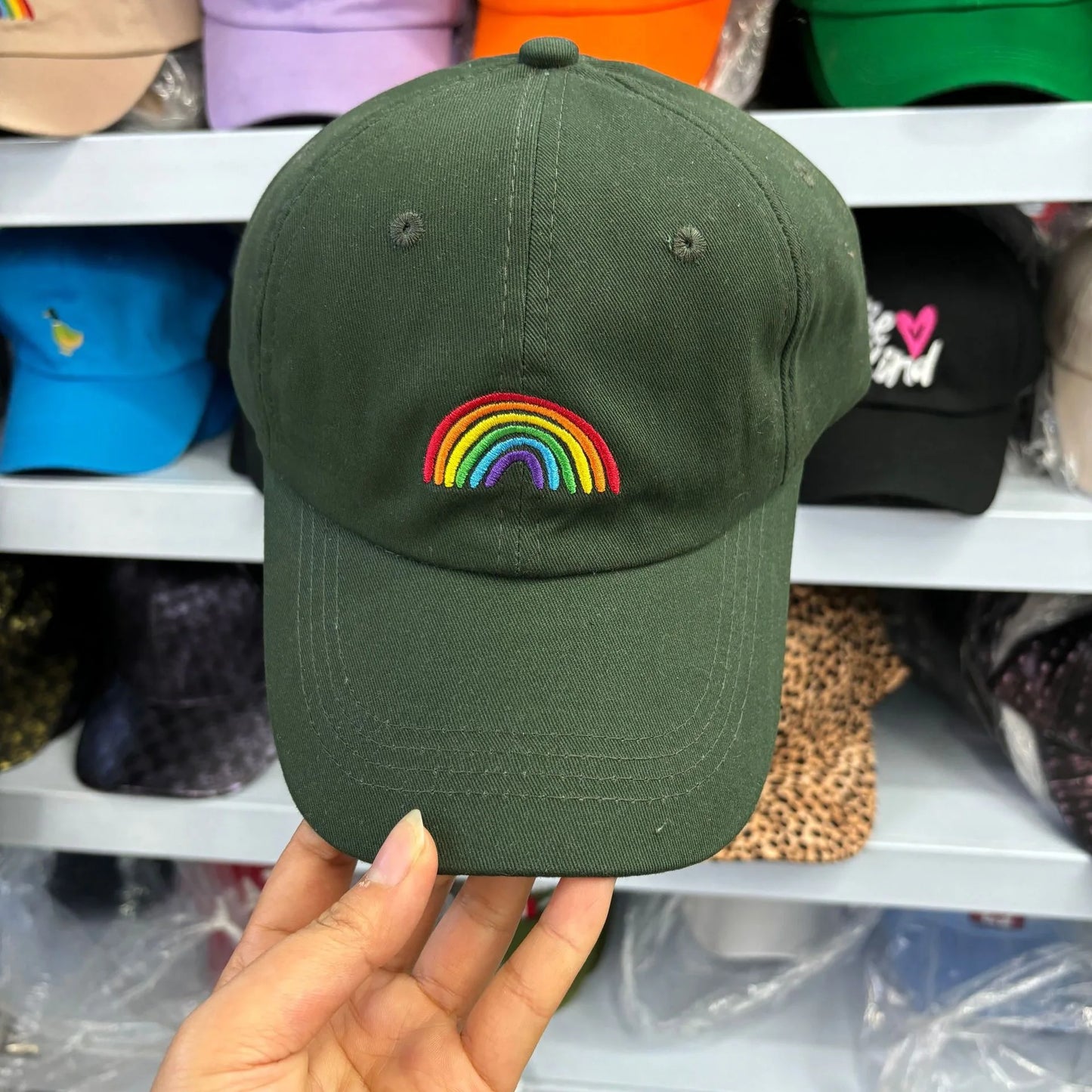 Unisex Baseball Cap Rainbow Embroidery Sports Hats Fashion Hat Cap For Men Women Streetwear Dad Hats
