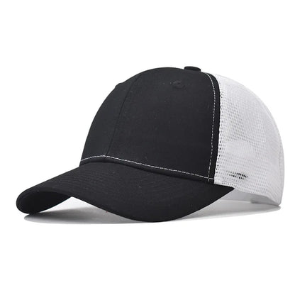 Cappellino da baseball per adulti, cappellino a rete, visiera curva poco profonda, cappello unisex, cappello estivo, cappello traspirante, cappellino da ombra, cappellino per primavera e autunno, cappellino hip hop aderente