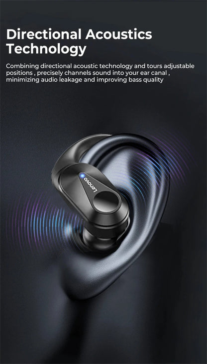 Lenovo LP75 TWS Bluetooth 5.3 Wireless Earphones – LED Display, Noise Reduction, Waterproof True Wireless Earbuds with Microphone & Deep Bass Sound