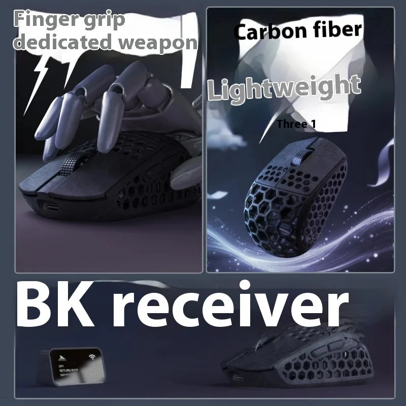Darmoshark M5 Air Forged Carbon Fiber Gaming Mouse, Wireless 8K Gaming Mouse, 30K DPI Ultra-Lightweight Gaming Mouse for Finger Grip & Small Hands