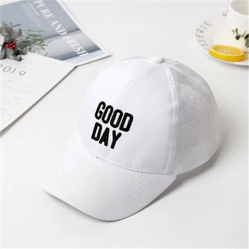 Summer autumn Kid Boy Cartoon Letter Embroidered Baseabll Caps Children Girls Outdoor Leisure Mesh Sport hats