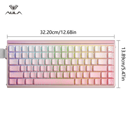 AULA HERO 84 HE Wired Mechanical Keyboard Music Rhythm RGB Gaming Keyboard 8K Return Magnetic Switch High Performance Keyboard