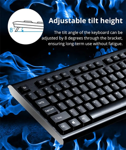 Q9 Wired USB Keyboard 104-Key Business Office Keyboard for Desktop & Laptop, Full-Size Wired USB Keyboard for Home, Office & Windows/Mac