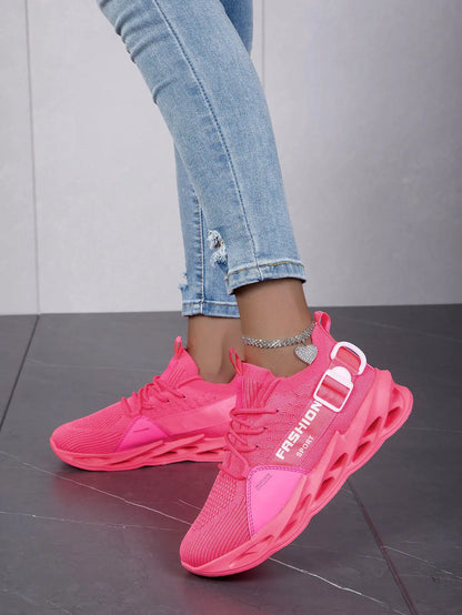 Modische lila Freizeit-Sneaker für Damen und Herren, Blade-Laufschuhe, große Größe 48, leichte, atmungsaktive Sportschuhe für Herren, Mesh-Sneaker