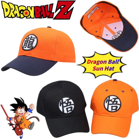 Dragon Ball Son Goku baseball cap with high-quality embroidery print unisex summer sunshade round crown wide brim duckbill hat