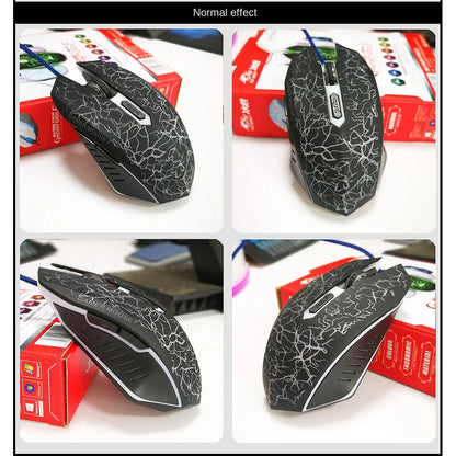 2400 DPI USB žičani gaming miš s LED pozadinskim osvjetljenjem, profesionalni ergonomski gamerski miš za PC, prijenosno računalo i MacBook
