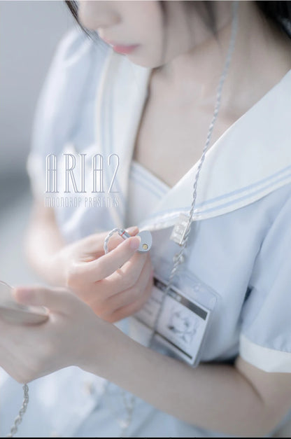 MOONDROP Aria 2 HiFi Wired IEM Earphones with Detachable Cable, High Performance Dynamic Driver In-Ear Monitor Earbuds 3.5mm/4.4mm Plug