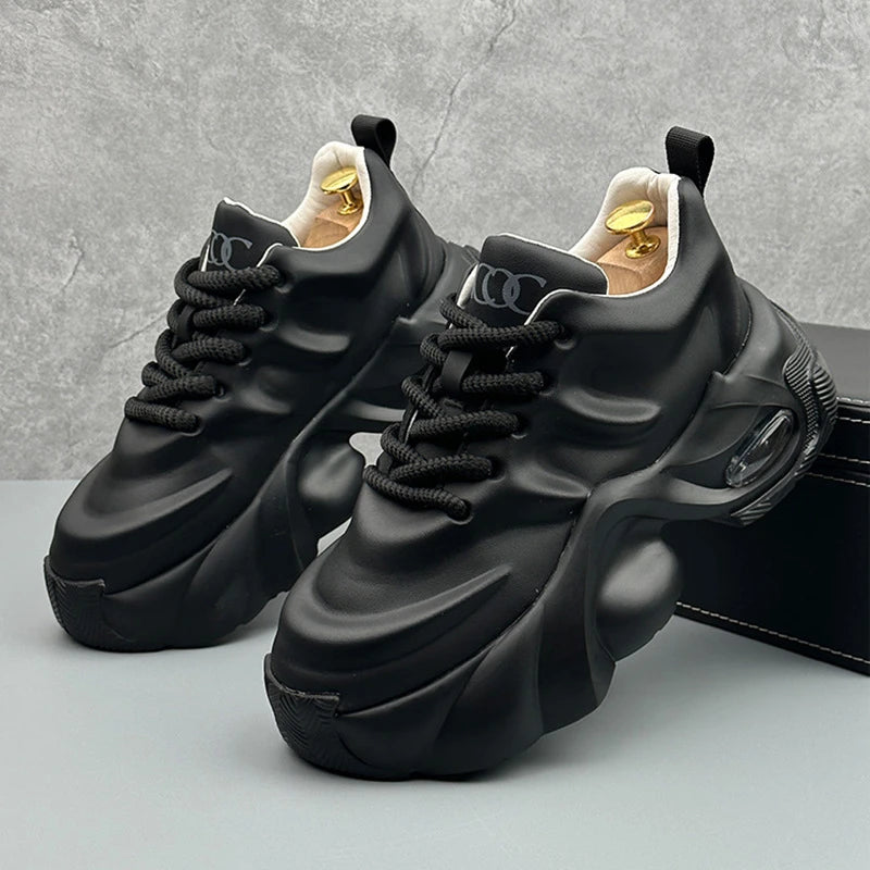 Zapatillas deportivas para hombre de talla grande, estilo «New Dad», con suela de plataforma gruesa, modernas, versátiles, informales, deportivas, de moda, cómodas y para el día a día.