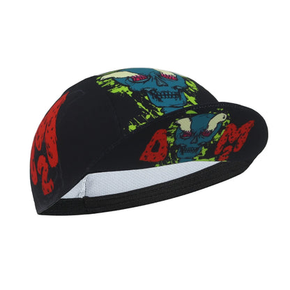 Cappellino da ciclismo con teschio per uomo e donna, cappellino sportivo da esterno, estivo, traspirante, da indossare sotto il casco da ciclismo