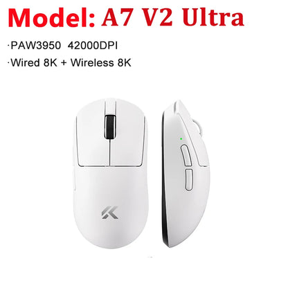 MCHOSE A7 V2 Ultra / Pro kevyt langaton pelihiiri Dual 8000Hz PAW3950 TI 42000DPI PC-e-urheilupelaajille