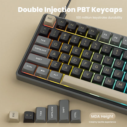 RK ROYAL KLUDGE R98Pro Gasket kabelgebundene mechanische Tastatur, 98 Tasten, RGB, Hot-Swap-fähig, abnehmbarer Button, Gaming-Tastatur mit PBT-Tastenkappen