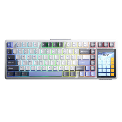 AULA L99 75% Layout Hot-Swap Gasket Wired/Bluetooth/2.4GHz Wireless Mechanical Gaming Keyboard with 3.98-inch Screen & 8000mAh
