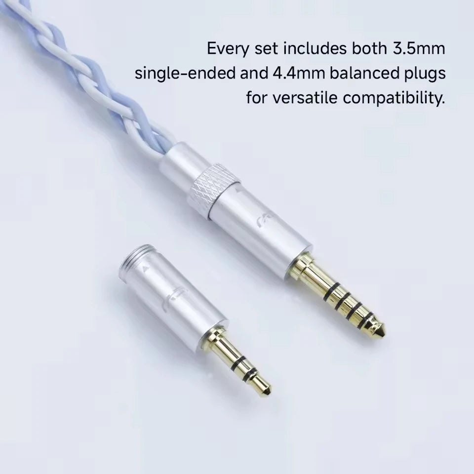 CVJ NOZOMI Wired Hybrid Earphones 2DD+1PD Triple Driver In-Ear Monitors, Planar Magnetic Earbuds with Interchangeable Faceplates for Music & Gaming