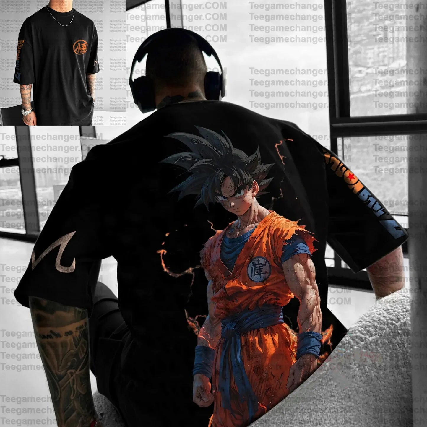 T-shirt de verão 2025 Son Goku Dragon Ball Anime para homem, estilo Harajuku oversized retro street, top unissexo casual largo de manga curta para mulher