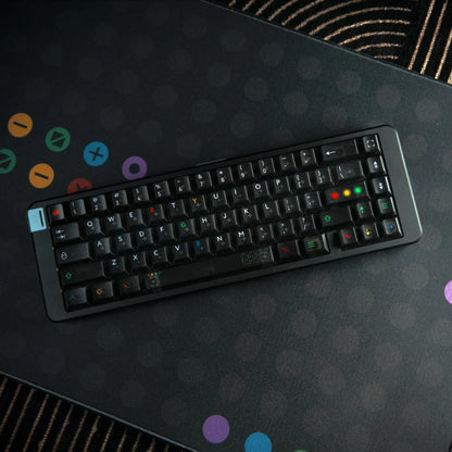 Aifei 122 Pieces Keycaps Black Light ABS UV Print Fog Transparent Cherry Height for Mechanical Keyboard Anne Pro 2 GK61