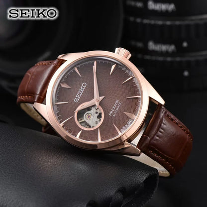 Seiko Fashion Business Machinery Watch Simple Casual Men's and Women's Couple Watch High Quality Leather Strap Waterproof Watch