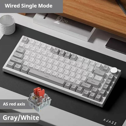 Ajazz AK820/AK820Pro Gaming Mechanical Keyboard Bluetooth 2.4G wireless/wired with hot-swappable volume buttons