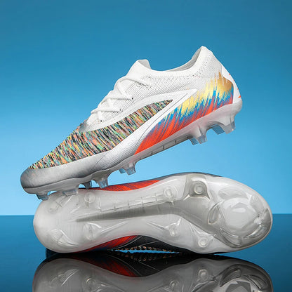 New Men's Football Boots Cleats Shoes Soccer Long Spikes FG Ultralight Training Soccer Shoes Non-Slip Outdoor Match Drop Shipping