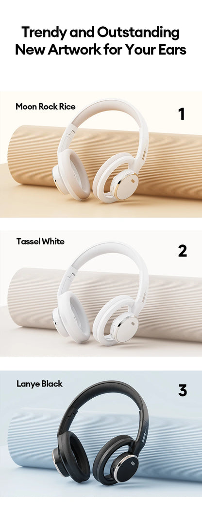 Choice Lenovo Gaming Headset Wireless Bluetooth 6.0 Earphones Foldable Sport Over Ear Headphone with HD Mic Gifts LS116
