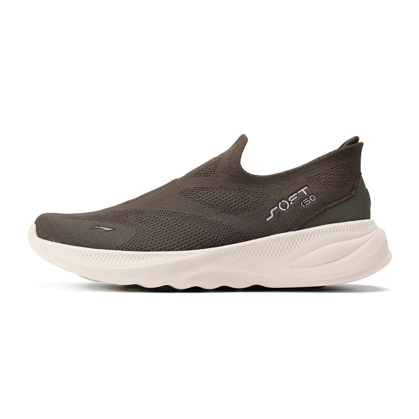 Li-Ning SOFT GO 2 KNIT slip-on wandelschoenen voor heren, casual, dempend, comfortabel en stabiel, LiNing mesh joggingsneakers voor dagelijks sporten AGLV017