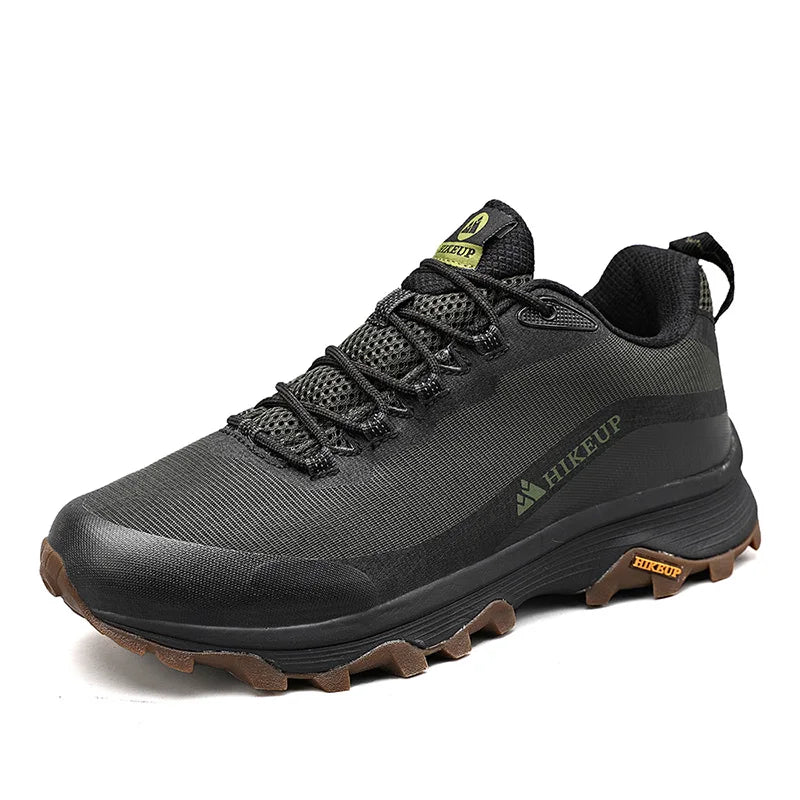 HIKEUP Chaussures de course en plein air pour hommes et femmes, antidérapantes, randonnée, camping, sports de trail, chaussures de sécurité pour hommes, confortables, baskets de trekking