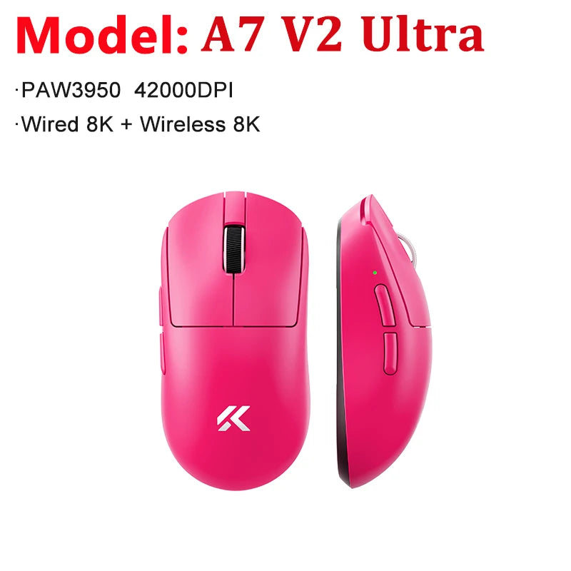 MCHOSE A7 V2 Ultra / Pro kevyt langaton pelihiiri Dual 8000Hz PAW3950 TI 42000DPI PC-e-urheilupelaajille