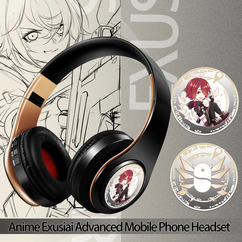 Miku Nakano Sanjiu Bluetooth 5.0 Over-Ear Anime Headphones – Wireless Stereo Gaming Headset with Deep Bass, Microphone & TF Card Support