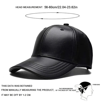 Unisex-Baseballmützen aus PU-Leder für Männer und Frauen – Hip-Hop-Snapback-Caps für Männer und Frauen – Baseballmützen – verstellbare Sonnenhüte – Trucker-Caps