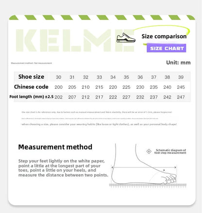 Kelme Children's Soccer Shoes TF Nail Shoes for Elementary School Students Artificial Grass Five-a-Side Football Shoes