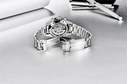 PAGANI Design Men Automatic Mechanical Watch Rainbow Rainbow Circle Skeleton Dial Stainless Steel Sapphire Sports Watches
