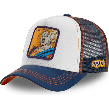 Dragon Ball Son Goku Cap Summer Travel Peaked Cap Men's Embroidery Hip-Hop Mesh Cap Style Sun Visor Baseball Cap Outdoor Sport