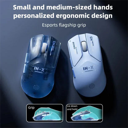 INPHIC INX SE Lightweight Wireless Gaming Mouse, 12800 DPI Wireless Gaming Mouse, 1000Hz Polling Rate, Rechargeable Gaming Mouse for PC & Laptop