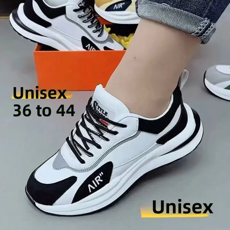 Men's And Women's Soft Bottom Anti-Slip Breathable Leather Surface Sporty Casual Shoes Spring Autumn Seasonal Comfortable Sne...