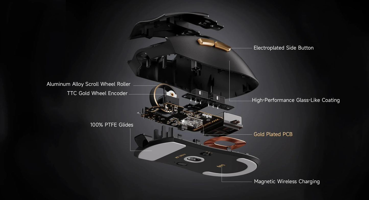 MCHOSE K7 Ultra Wireless Gaming Mouse with 8K Polling Rate, PAW3950 Sensor, Magnetic Charging Dock, 42,000 DPI Lightweight Esports Mouse