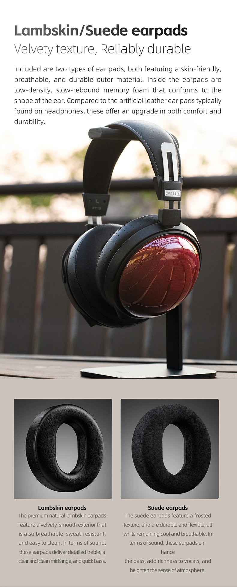 FiiO FT13 Audiophile Closed-Back HiFi Wired Headphones – Hi-Res Audio Premium Studio-Grade Over-Ear Headset
