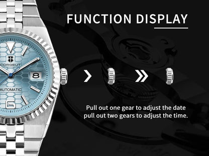 Custom Pilot Watch NH35 Automatic Mechanical Men Watch Sapphire Crystal Luminous 100M Water Resistant Cushion Case Dive Watch