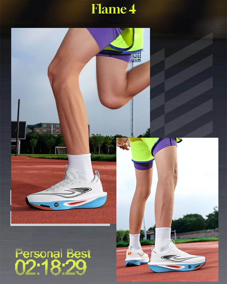 Zapatillas de running con placa de carbono para maratón, deportivas, transpirables, ligeras, cómodas y antideslizantes para hombre y mujer